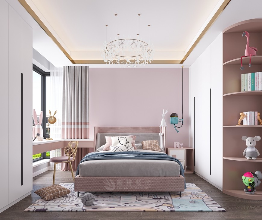 富力城四居室188平米新(xīn)中(zhōng)式風格兒童房設計