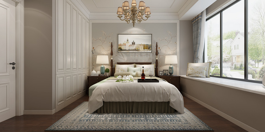 普華淺水灣五居室180平米簡歐風格主卧