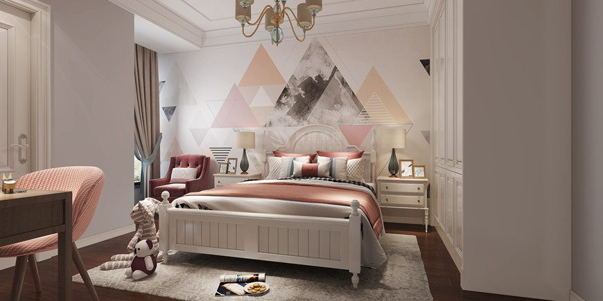 西安(ān)普華淺水灣五居室180平米簡歐風格兒童房 西安(ān)普華淺水灣五居室180平米簡歐風格兒童房