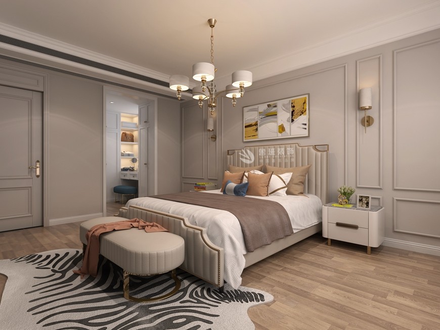 金地南湖(hú)藝境複式260平米美式輕奢風格客卧.jpg