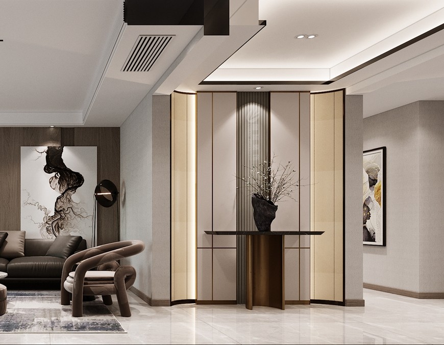 華清學(xué)府城底躍300平米現代簡約風格過道