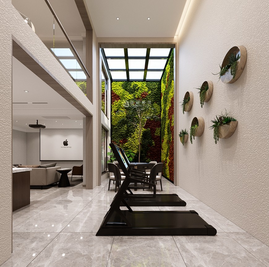 華清學(xué)府城底躍300平米現代簡約風格陽台