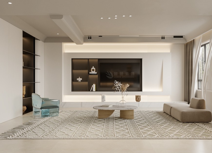 藍光公(gōng)園華府頂躍275平米現代極簡風格電(diàn)視背景