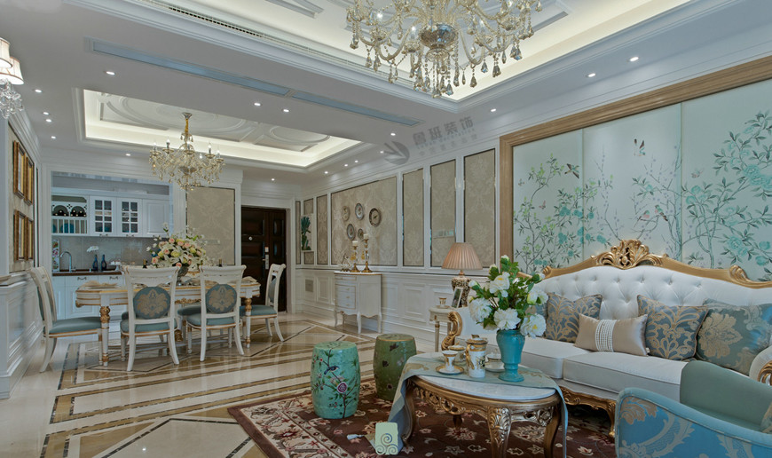 金地湖(hú)城大境法式風格五居室230平米李建明主筆(bǐ)——客餐廳設計實景拍攝 金地湖(hú)城大境法式風格五居室230平米李建明主筆(bǐ)——客餐廳設計實景拍攝