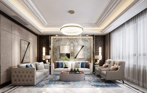 中(zhōng)建昆明瀾庭230平米現代輕奢設計